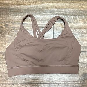 Lululemon cacao free to be elevated bra 10